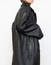 Load image into Gallery viewer, Vintage x DANIER Black Leather Long Trench (S-L)
