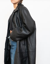 Load image into Gallery viewer, Vintage x DANIER Black Leather Long Trench (S-L)