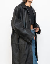 Load image into Gallery viewer, Vintage x DANIER Black Leather Long Trench (S-L)