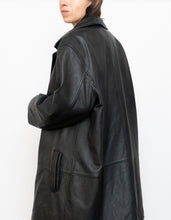 Load image into Gallery viewer, Vintage x DANIER Black Leather Long Trench (S-L)