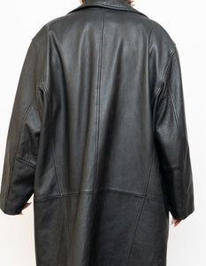 Vintage x DANIER Black Leather Long Trench (S-L)