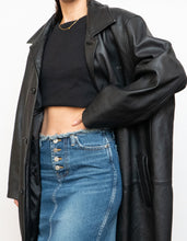 Load image into Gallery viewer, Vintage x DANIER Black Leather Long Trench (S-L)