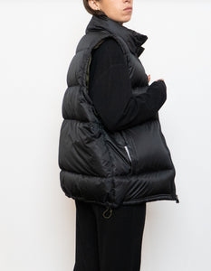 Vintage x ADIDAS Black, Army Green-lined Down Puffer Vest (S-L)