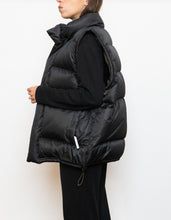 Load image into Gallery viewer, Vintage x ADIDAS Black, Army Green-lined Down Puffer Vest (S-L)