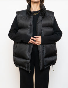Vintage x ADIDAS Black, Army Green-lined Down Puffer Vest (S-L)
