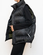 Load image into Gallery viewer, Vintage x ADIDAS Black, Army Green-lined Down Puffer Vest (S-L)