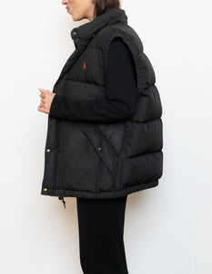 Vintage x RALPH LAUREN Down Black Puffer Vest (M, L)