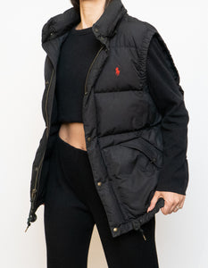 Vintage x RALPH LAUREN Down Black Puffer Vest (M, L)