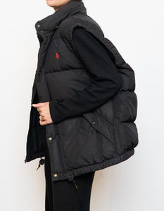 Vintage x RALPH LAUREN Down Black Puffer Vest (M, L)