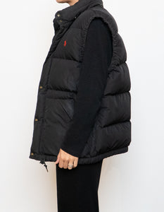 Vintage x RALPH LAUREN Down Black Puffer Vest (M, L)