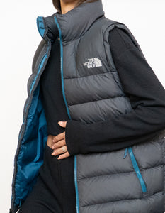 NORTH FACE x Grey, Blue 700 Series Down Puffer Vest (S, M)