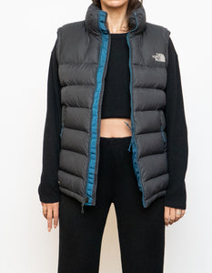 NORTH FACE x Grey, Blue 700 Series Down Puffer Vest (S, M)