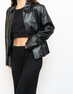 Vintage x Classic Black Leather Jacket (S-L)