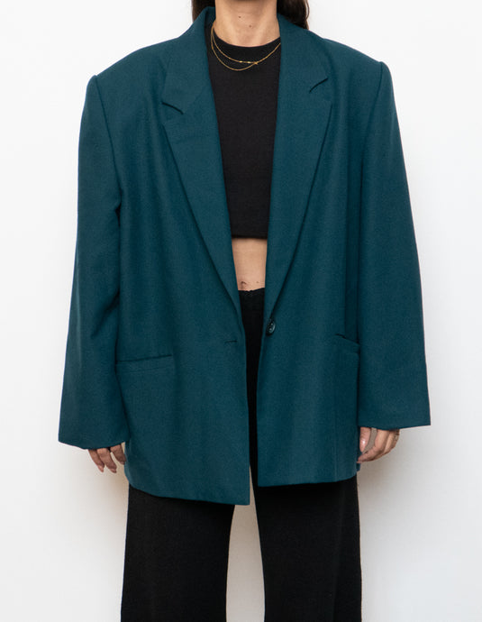 Vintage x Made in Canada x Green Wool-Blend Blazer (M-XL)