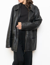 Load image into Gallery viewer, Vintage x Made in Canada x ROOTS Black Leather Jacket (XS-M)