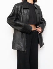 Load image into Gallery viewer, Vintage x LIZ CLAIBORNE Black Leather Jacket (S, M)