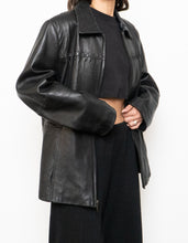 Load image into Gallery viewer, Vintage x LIZ CLAIBORNE Black Leather Jacket (S, M)