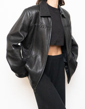 Load image into Gallery viewer, Vintage x LIZ CLAIBORNE Black Leather Jacket (S, M)