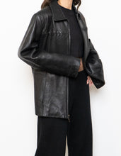 Load image into Gallery viewer, Vintage x LIZ CLAIBORNE Black Leather Jacket (S, M)