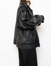 Load image into Gallery viewer, Vintage x BOUTIQUE OF LEATHERS Black &amp; Green Leather Bomber (S-L)
