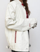 Load image into Gallery viewer, Vintage x SPRINGFIELD White Faded Faux Leather Biker Jacket (S-XL)
