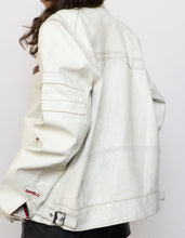 Load image into Gallery viewer, Vintage x SPRINGFIELD White Faded Faux Leather Biker Jacket (S-XL)
