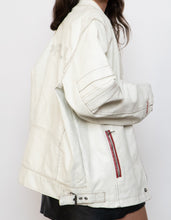 Load image into Gallery viewer, Vintage x SPRINGFIELD White Faded Faux Leather Biker Jacket (S-XL)