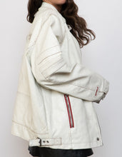 Load image into Gallery viewer, Vintage x SPRINGFIELD White Faded Faux Leather Biker Jacket (S-XL)