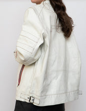 Load image into Gallery viewer, Vintage x SPRINGFIELD White Faded Faux Leather Biker Jacket (S-XL)