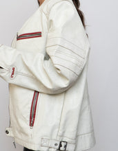 Load image into Gallery viewer, Vintage x SPRINGFIELD White Faded Faux Leather Biker Jacket (S-XL)