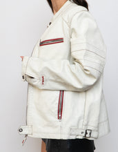 Load image into Gallery viewer, Vintage x SPRINGFIELD White Faded Faux Leather Biker Jacket (S-XL)