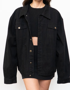 Vintage x CHEROKEE Black Denim Jacket (L, XL)
