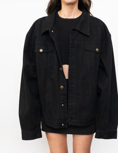 Vintage x CHEROKEE Black Denim Jacket (L, XL)