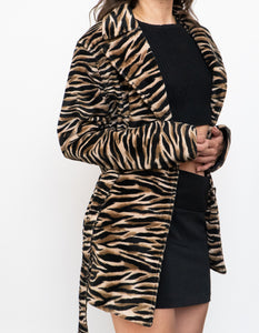 Vintage x Made in Korea x Tiger Velvet Belted Jacket (M, L)