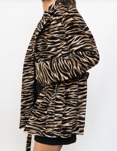 Vintage x Made in Korea x Tiger Velvet Belted Jacket (M, L)