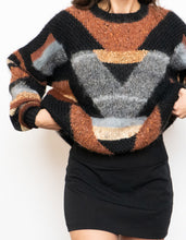 Load image into Gallery viewer, Vintage x Hand-Knit Mohair-blend Patterned Knit Sweater (XS-XL)