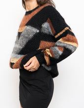 Load image into Gallery viewer, Vintage x Hand-Knit Mohair-blend Patterned Knit Sweater (XS-XL)