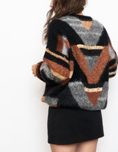 Load image into Gallery viewer, Vintage x Hand-Knit Mohair-blend Patterned Knit Sweater (XS-XL)