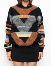 Load image into Gallery viewer, Vintage x Hand-Knit Mohair-blend Patterned Knit Sweater (XS-XL)