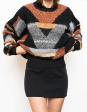 Load image into Gallery viewer, Vintage x Hand-Knit Mohair-blend Patterned Knit Sweater (XS-XL)
