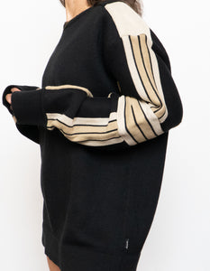 Vintage x Made in Korea x Cotton-Blend Black & Beige Sweater (M-XL)