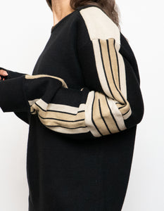 Vintage x Made in Korea x Cotton-Blend Black & Beige Sweater (M-XL)