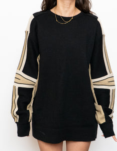 Vintage x Made in Korea x Cotton-Blend Black & Beige Sweater (M-XL)