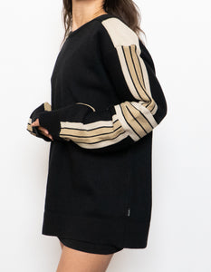Vintage x Made in Korea x Cotton-Blend Black & Beige Sweater (M-XL)