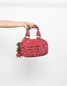 Vintage x BETSEY JOHNSON Red Denim Cherry Purse