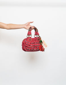 Vintage x BETSEY JOHNSON Red Denim Cherry Purse