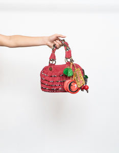 Vintage x BETSEY JOHNSON Red Denim Cherry Purse