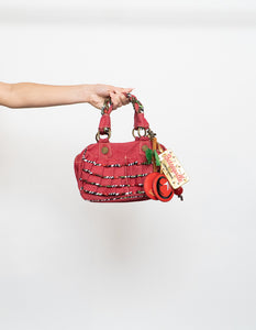 Vintage x BETSEY JOHNSON Red Denim Cherry Purse