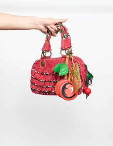 Vintage x BETSEY JOHNSON Red Denim Cherry Purse
