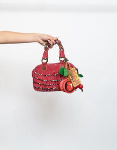 Vintage x BETSEY JOHNSON Red Denim Cherry Purse